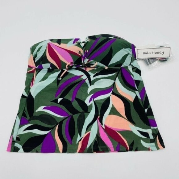 Hula Honey Medium Hyper Tropics Print Tankini Top 1398 - Picture 2 of 6